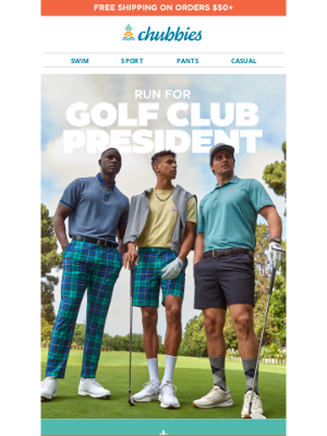 Chubbies - DOMINATE THE GREENS