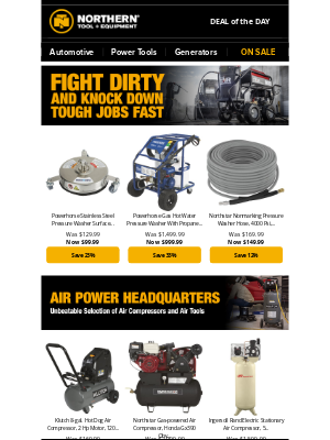 Northern Tool + Equipment - [FALL SALE] Save on Pressure Washers, Air Compressors, Grilling & MORE