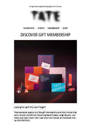 Tate (United Kingdom) - Give a year of free art 🎁