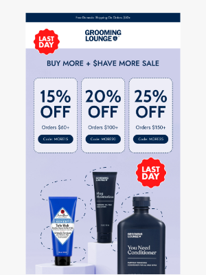 Grooming Lounge - 25% Off Ends Tonight!