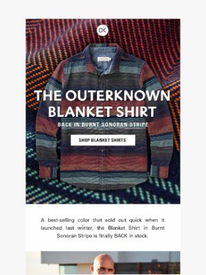Outerknown LLC - The Blanket Shirt is BACK in Burnt Sonoran Stripe