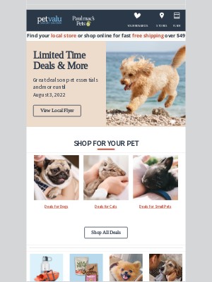 Pet Valu (CA) - Starting Today - treats and spaces your pet will love!