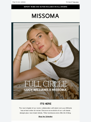 Missoma - Full Circle by Lucy Williams x Missoma is HERE
