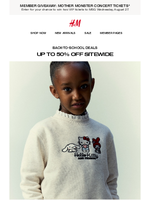 H&M - Last day: Up to 50% off sitewide