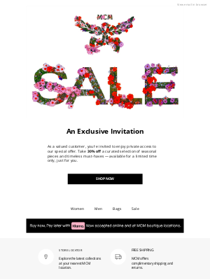 MCM - A Special Surprise: Your Private Access Awaits
