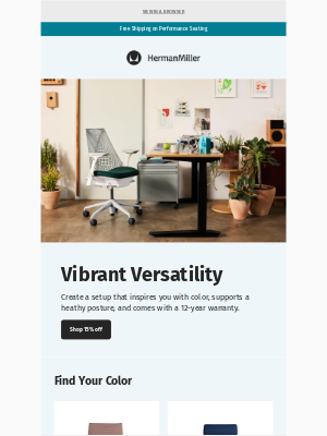 Herman Miller - 15% off color + comfort in the home office