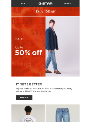 G-Star RAW - Summer Sale: Extra 10% Off