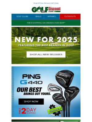 GolfDiscount.com - Shop What's NEW for 2025, Featuring the Best Brands in Golf