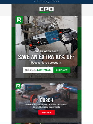 CPO Outlets - Earth Week Deals on Tools You’ll Actually Use