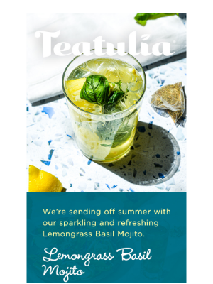 Teatulia Tea - Refreshing Lemongrass Basil Mojito