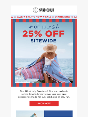 Sand Cloud Towels - 25% Off Sitewide is Happening NOW 🎆