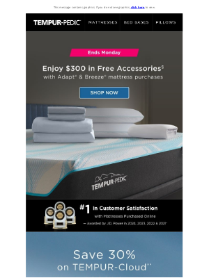 Tempur-Pedic - Make your bed with $300 in free accessories