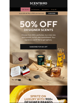 Scentbird - Smell Like a Million Bucks—For 50% Off