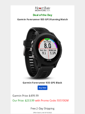 Heart Rate Monitors Usa - Garmin Forerunner 935 - Get a Great Deal Today! 🚨