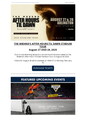 Dallas Cowboys - JUST ANNOUNCED: Second Show Added for The Weeknd