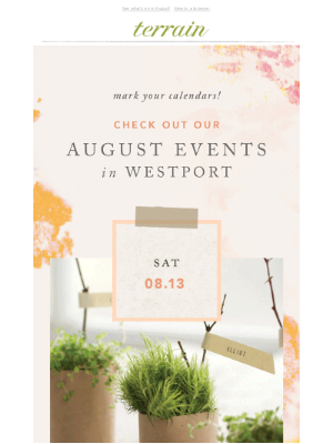 Anthropologie - In Store Events to beat the summer heat!