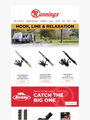 Runnings Stores - HOOK, LINE & RELAXATION!