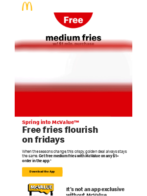 april showers bring free fries 🍟