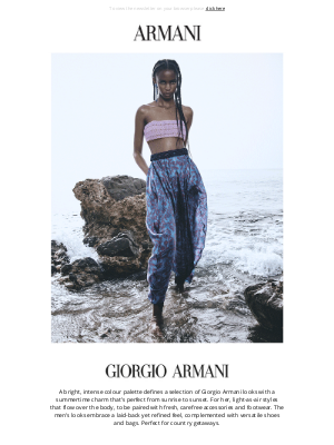 Armani - Summer suggestions
