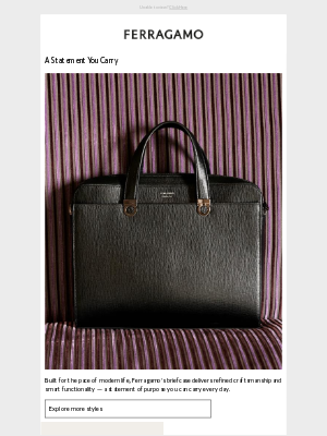 Salvatore Ferragamo USA - Carry With Purpose