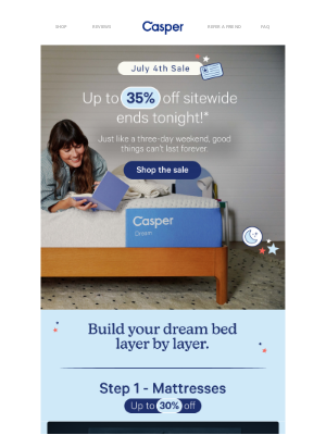 Casper - July 4th Savings End TONIGHT! ⏰