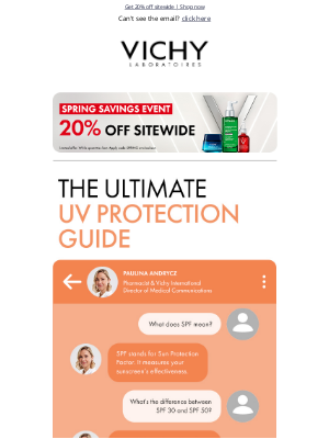 Vichy(Canada) - Want 20% off all sun care, and more? ☀️