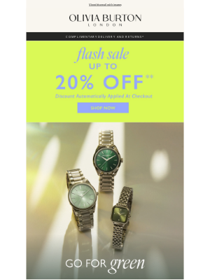Olivia Burton - Green is trending 💚