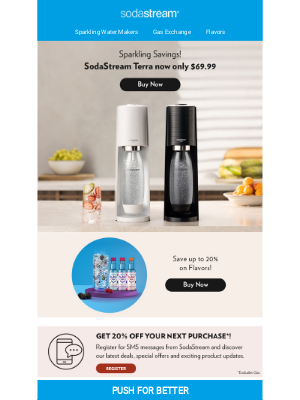 SodaStream - Sparkling Savings! SodaStream Terra now only $69.99 ☀