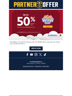 Denver Nuggets - Up to 50% off fares? That’s a slam dunk! 🏀