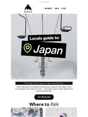 Burton Snowboards - Thinking About a Trip to Japan?
