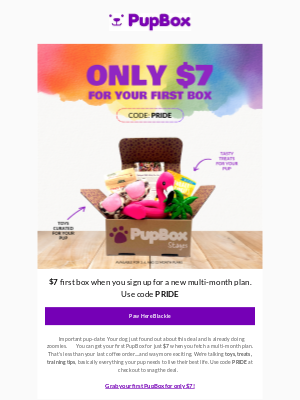 PupBox - 🚨 Your Pup called. They want the $7 box. 🐶