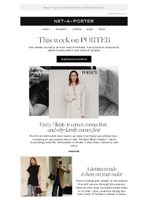 NET-A-PORTER - Emily Blunt on her major upcoming roles and why family always comes first