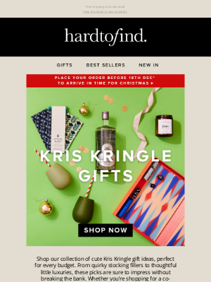 HardToFind(Australia) - Kris Kringle Gifts For Every Budget