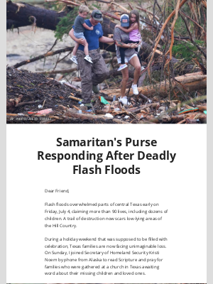 Samaritan's Purse - Helping After Deadly Flash Floods in Texas