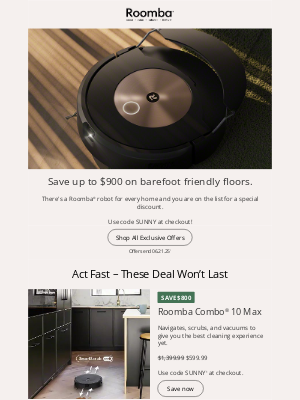 iRobot - You’ve Earned This! Save up to $900 for a limited time.