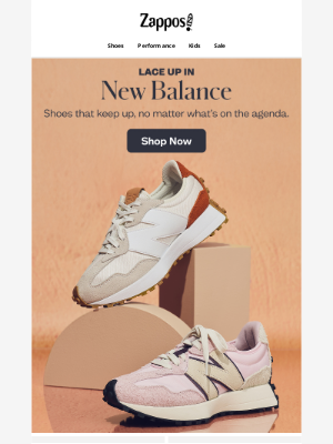 Zappos - New Balance for every plan