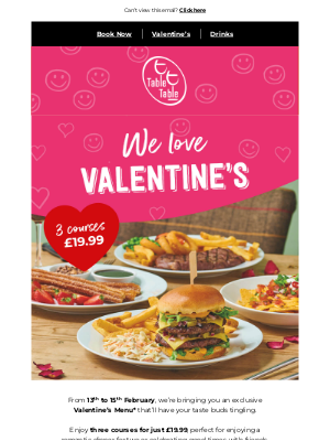 Brewers Fayre (United Kingdom) - Explore our Valentine's set menu ❤️