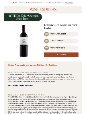 Wine Enthusiast Catalog - DOUBLE 100-Pt Top Cellar Selection Grand Cru—Ships Free!