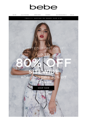 bebe - Don't Forget: Up To 80% Off Sitewide!