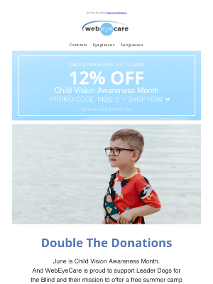 WebEyeCare - Child Vision Awareness Month Is Coming to an End