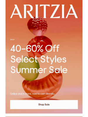 Aritzia (Canada) - Look what’s 40–60% off right now