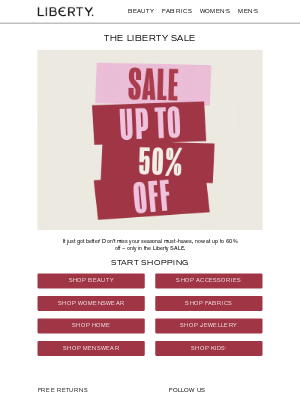 Liberty London (UK) - Up to 50% off | SALE - is on!