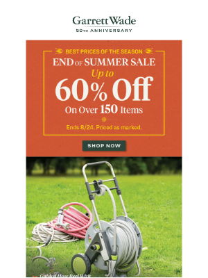 Garrett Wade - ☀️ Don't miss the BIGGEST savings of the Summer!