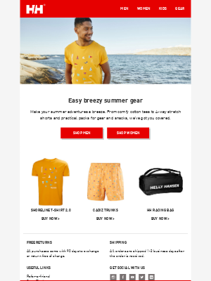 Helly Hansen - T-shirts, shorts, backpacks