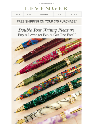 Levenger - Buy One, Get One Pens.