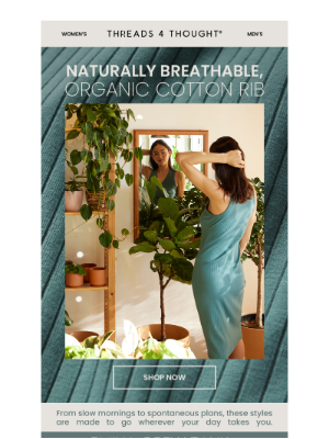 Threads For Thought - Naturally Breathable: Organic Cotton Rib
