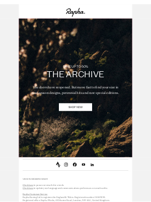Rapha - The Archive has reopened