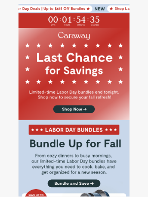 Caraway - ENDING TONIGHT: Labor Day Savings