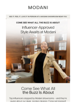 Modani Furniture - The Buzz Is Real!