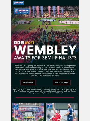Super league (United Kingdom) - Eight sides eye Wembley Final 🏆